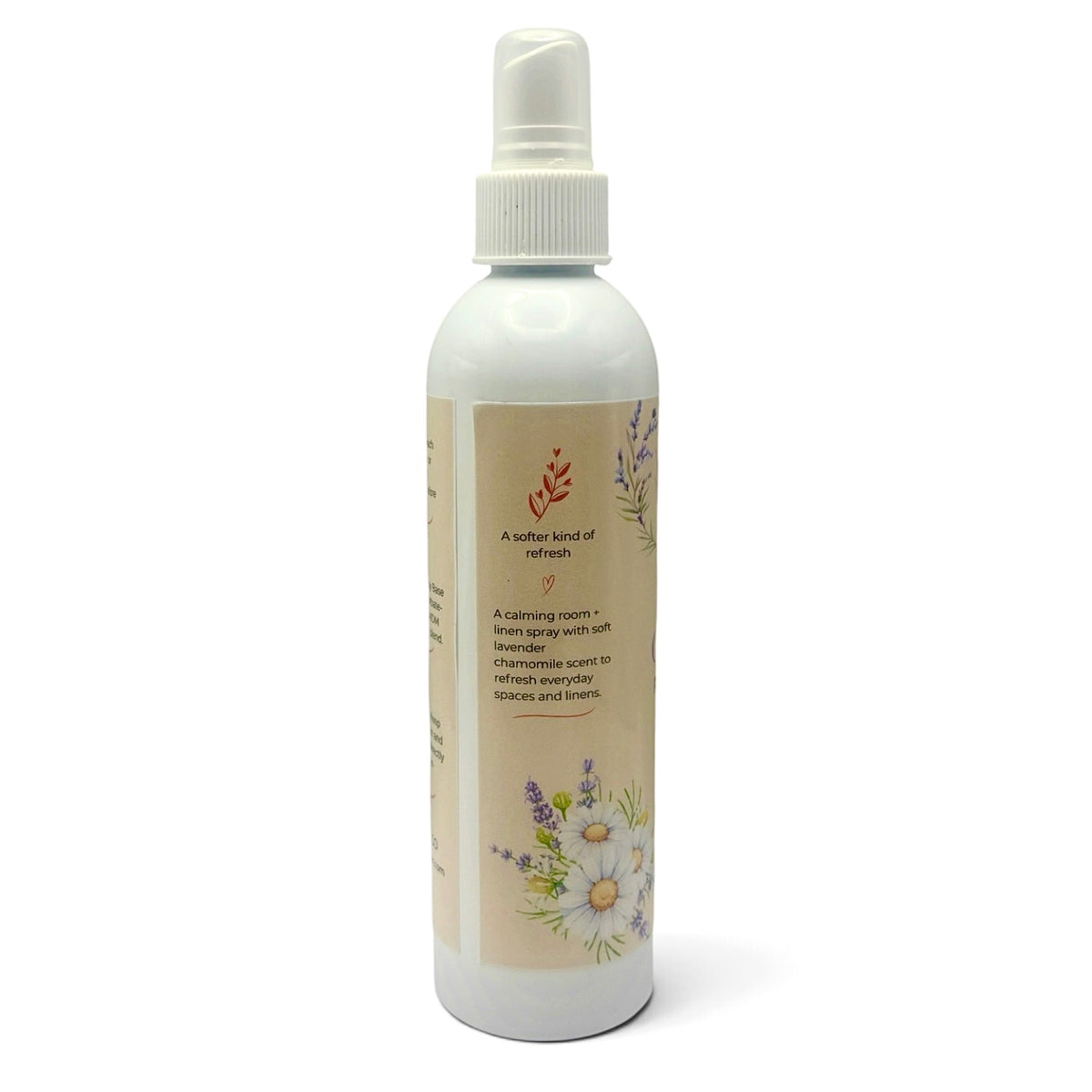 Lavender Chamomile Room + Linen Spray side label view