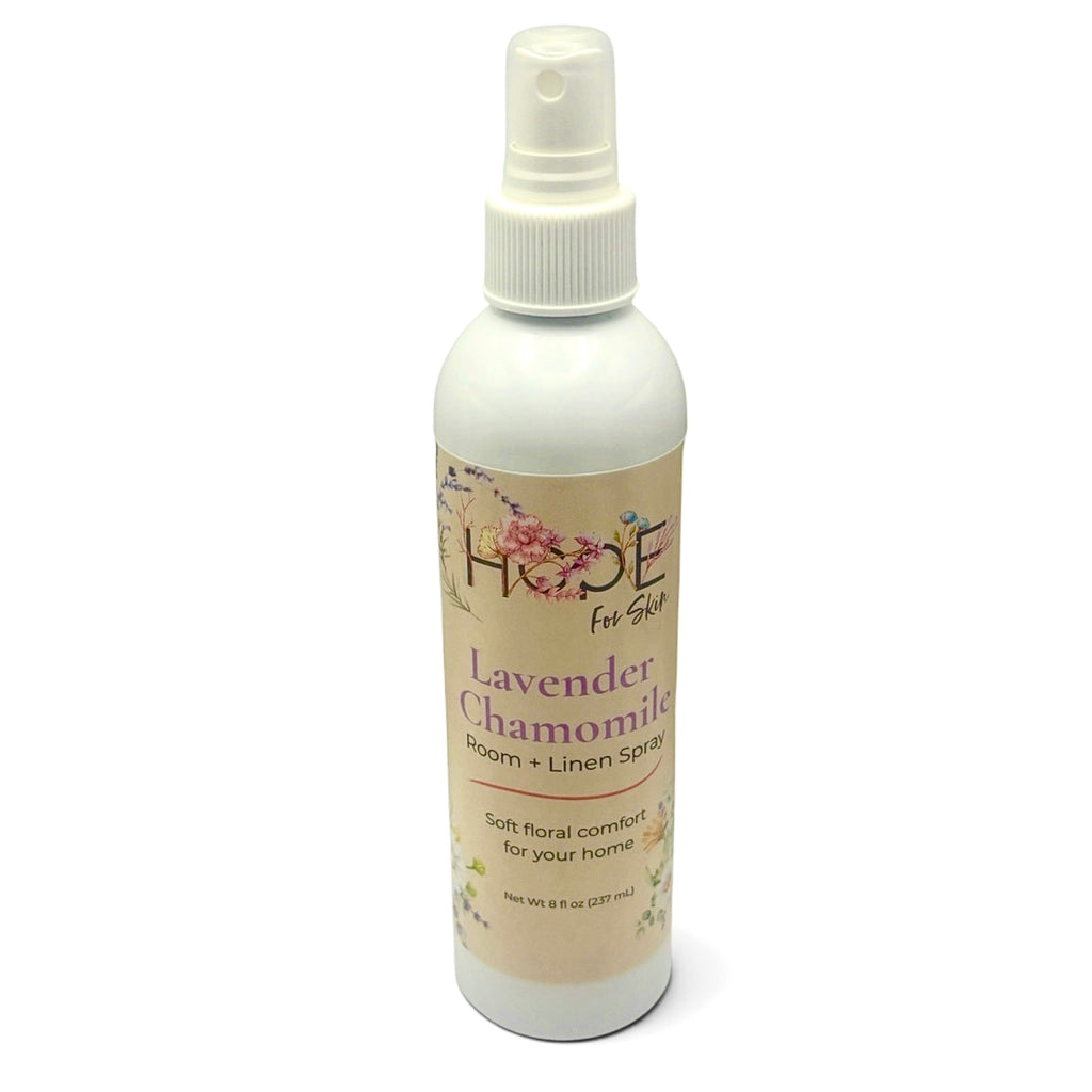Lavender Chamomile Room + Linen Spray angled front view