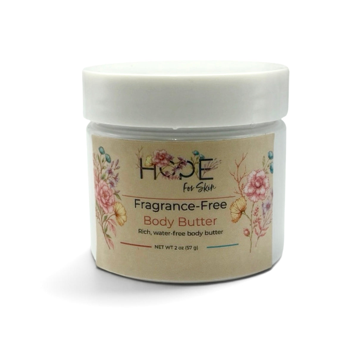 Hope For Skin Fragrance-Free Body Butter 2 oz front view